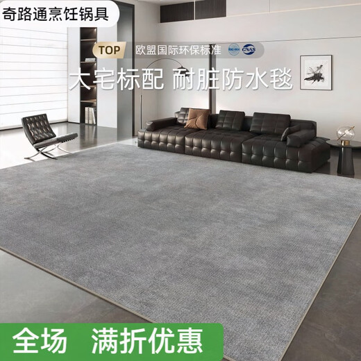 Sanqihu carpet living room 2025 new light luxury sofa blanket no washing erasable thickened color bedside blanket gray floor mat Hyundai-16780 140cm*200cm New upgraded waterproof wire