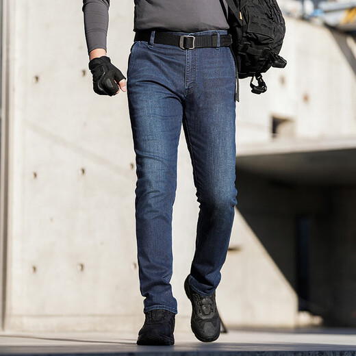 Dragon Tooth Third Generation Dragon Tooth Hidden Blade Tactical Commuting Slim Jeans Straight Version Comfortable and High Wear Resistance Work Simple Outdoor Medium Blue (Hidden Blade) 36 180/88B Height 180 Weight 155-170