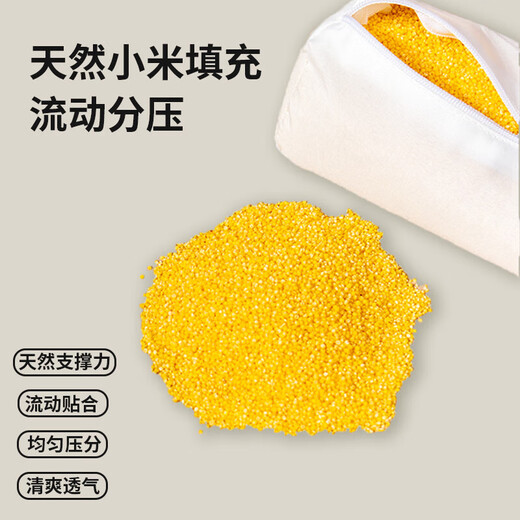 Baby shaped millet pillow for newborns 0 to 6 months old, corrective and anti-migraine pull-out pillow for baby with fixed head shape for side sleeping, upgraded pull-out version - Lenzing Tencel Blue Pony + Xiaomi filling