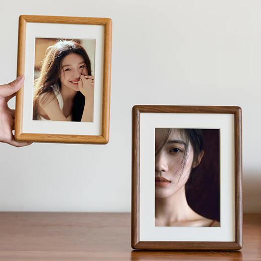 Uncle Lu solid wood 6-inch photo frame empty frame cherry wood table high-end creative photo frame wooden picture frame framed self-installation