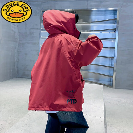 G.Duckkids Kinderbekleidung Jungen Frühling und Herbst Neue Kinderjacke Jacke Jacke Mode Top Kinderwindbrecher Red Motorcycle Windbreaker 120 cm