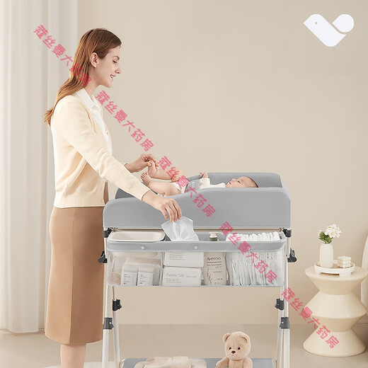 ABCMOKOO奥蒂尿布台婴儿护理台免安装折叠多功能宝宝洗澡换尿布台 莫兰迪灰【奥蒂-AIR款】免安装设