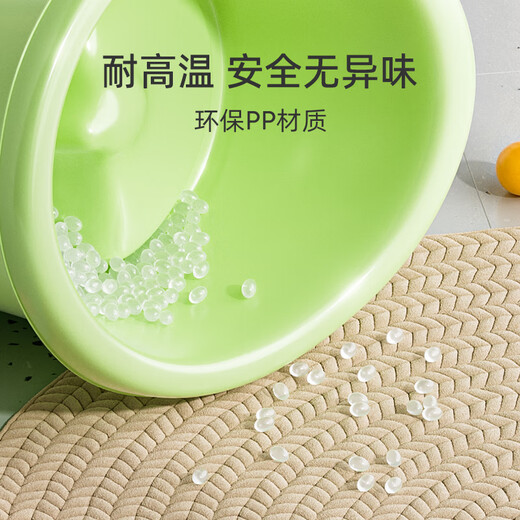 婧麒（JOYNCLEON）儿童洗澡桶宝宝泡澡桶婴儿可坐浴桶浴盆家用小孩游泳澡盆 升级款绿色带排水口【0-7岁】