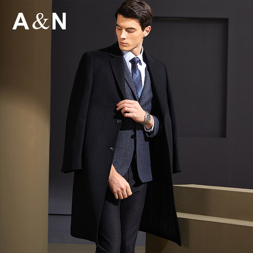 Antonio cashmere + wool men's high-end coat knee-length business casual cashmere wool woolen coat