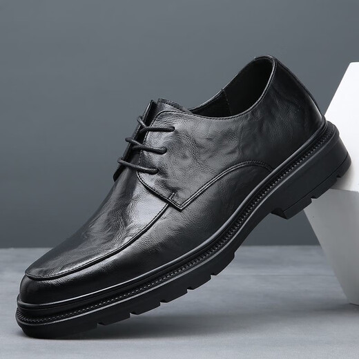 Cartelo Herrenschuhe neue Herren Herbst Business Herren formelle Verschleiß atmungsmaschiger weicher Lederschuhe Britische Softleder Casual Bräutigam heiraten 9903 Black Basic Model 38