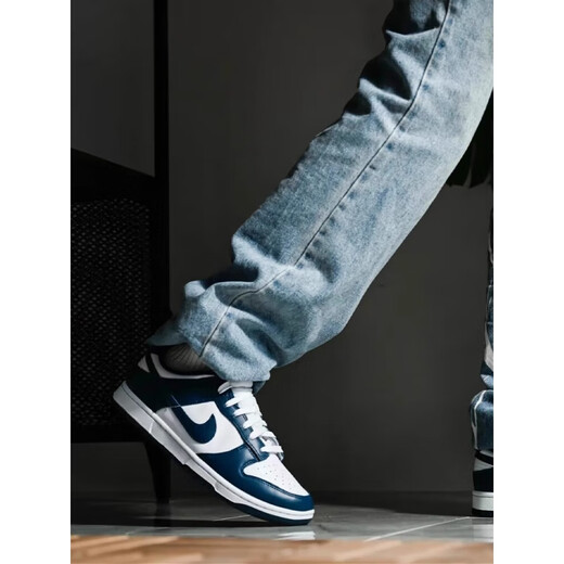 耐克（NIKE）Dunk Low男子白蓝经典复古休闲板鞋DD1391-400 DD1391-400白蓝 40.5 四季百搭上脚超帅