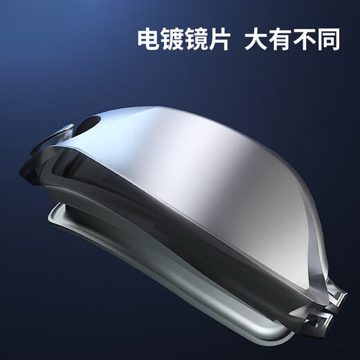 飒望德国泳镜高清防雾防水游泳眼镜专业装备男女近视度数可选带硅胶 电镀黑【高清防雾防UV】送耳塞鼻夹 平光