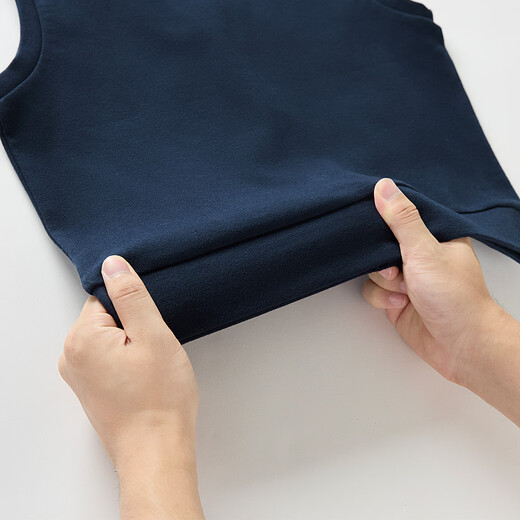 Paw Paw Team Li Dagong Children's Vest Spring and Autumn Vest Liner Boys' Vests and Middle-aged Children's Knitted Jackets Pure Cotton Outer Wear Vest Children's Clothing Navy Blue 120