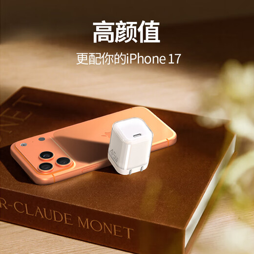 京东京造【iPhone17/16专属】45W氮化镓苹果充电器iPhone17/16 promax充电头type-c低温快充兼容40W35W快充