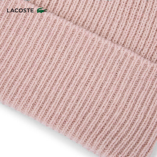 LACOSTE French crocodile same style 25 autumn new wool scarf and knitted hat gift box | RB5385 ADY/light pink