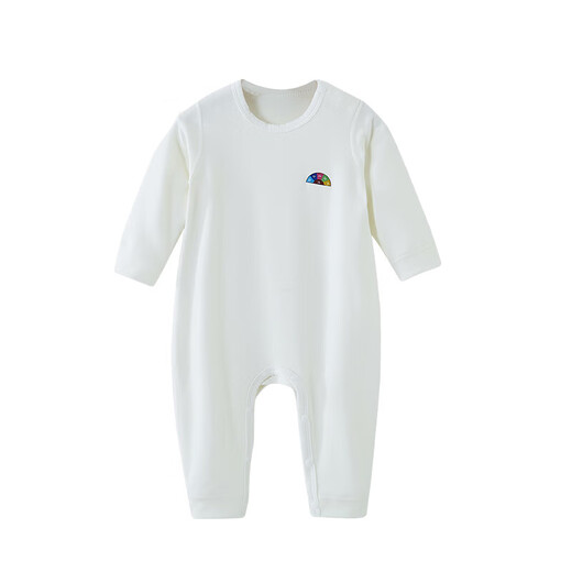 Zhende velvet baby jumpsuit thickened and warm baby spring, autumn and winter children's long-sleeved pajamas boneless type a soft pink 90cm