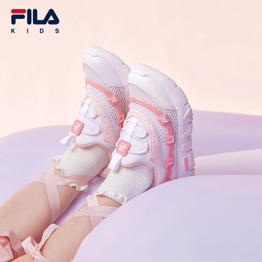 FILA New Year's gift KDS children's shoes children's training shoes summer style comfortable slip-on sneakers for boys and girls FILA white/seaside blue-WR same style for men and women 24 24/inner length 14.5cm
