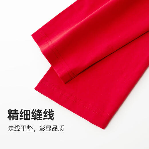 Oudifen red zodiac year pajamas for women, cardigan, pure cotton lapel, long-sleeved trousers, loose and can be worn outside, home clothes PH3709