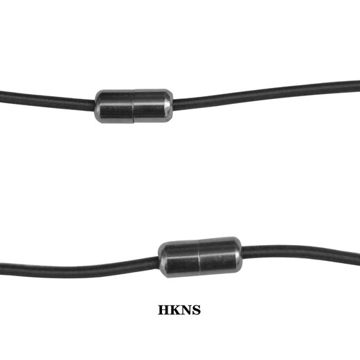 HKNS round lazy shoelaces, leather shoes, sneakers, one-on-one men's and women's elastic elastic straps, no need to tie, no need to tie shoelaces, black 1 pair