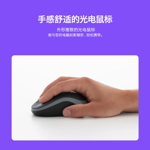 罗技（Logitech）MK270【企业级】无线办公鼠标键盘套装 电脑笔记本商务办公 带无线2.4G接收器 黑色【团单优惠】