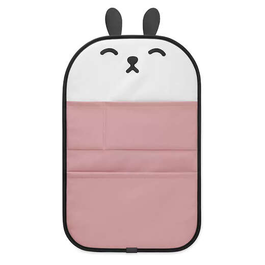 Erdong car storage hanging bag car backrest seat back multi-functional storage bag rear table board rear seat storage rack paper Heehee rabbit simple storage anti-kick long version