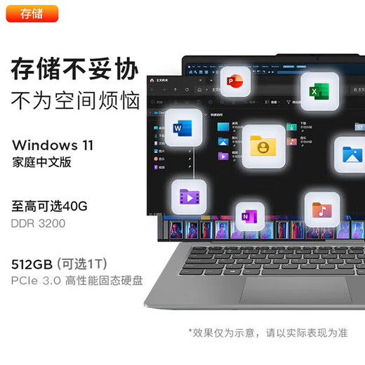 Lenovo Laptop 2025 Subvention 20 % Ryzen optional AI Hochleistungs-Notebook dünn und leicht Großbildschirm Yangtian Office Design Studenten-Gaming-Notebook optional Xiaoxin Pro16 R5-7430U 32G Speicher 2T Solid State V15 IPS Full HD-Bildschirm Hardcover-Upgrade Vollblut-Performance-Grafikkarte