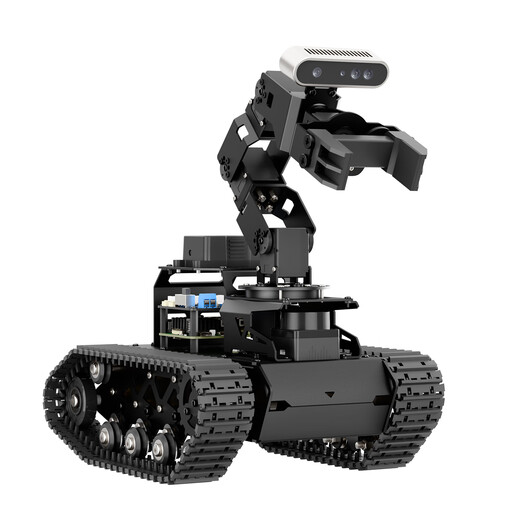 Huan'er Raspberry Pi 5 Robotic Arm Car LanderPi Deep 3D Vision AI Large Model SLAM Mapping Navigation Grabbing and Handling Python Programming ROS2 Robot Tracked Chassis Entry Edition Raspberry Pi 5/8G