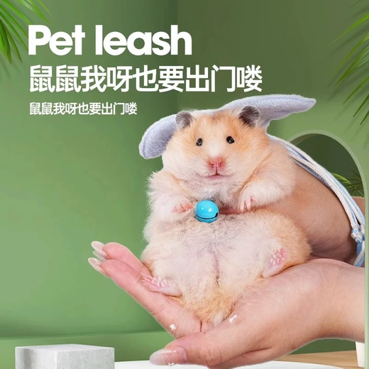 Hamster traction rope, wings, squirrel rope, anti-breakaway sugar glider, flower branch, golden bear, outdoor rope supplies, hamster traction rope - small pink wings - 1 piece