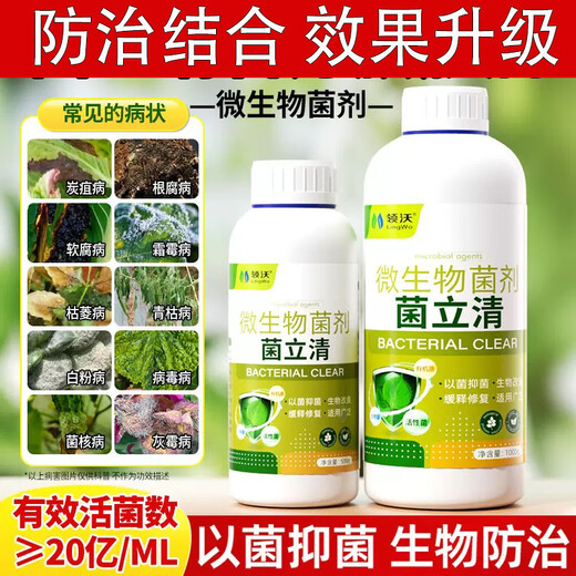 Zhonggu Nongkang (ZGNK) Universal Bacteria Clearing Fungicide Microbial Inoculant Crop Root Rot Leaf Spot Vegetable Plant General Genuine 500g 2 Bottles Genuine Bacteria Clearing