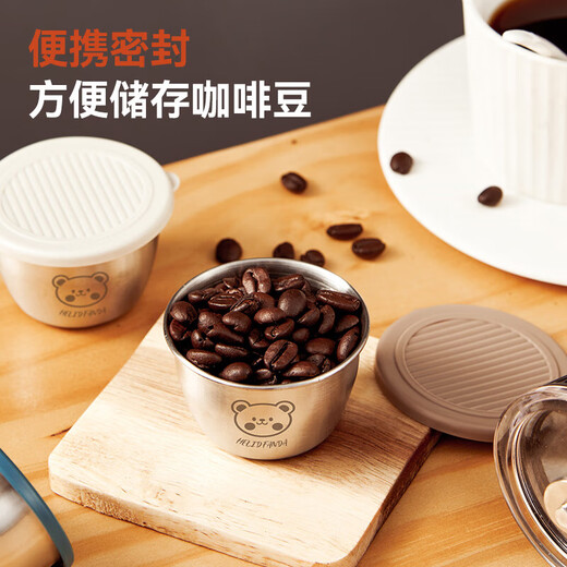 HA LE BEAR mini portable 304 stainless steel dipping seasoning box tomato salad dressing box seasoning jar dipping saucer cup 304 steel mixed color bear dipping cup 1 piece 50ml