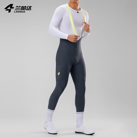 Lampada 5-15 Arrow Feather Double Arrow Cycling Pants Autumn and Winter Fleece Warm Bib Trousers Men's and Women's Cycling Jersey Fleece Bib Trousers Navy Blue Men's L