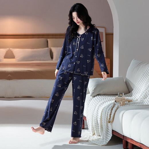 Marienza reiner Baumwollpyjamas für Frauen im Frühjahr und Herbst 2025 neuer Stil für Außenkleidung für das Jahr der Zodiac Wedding