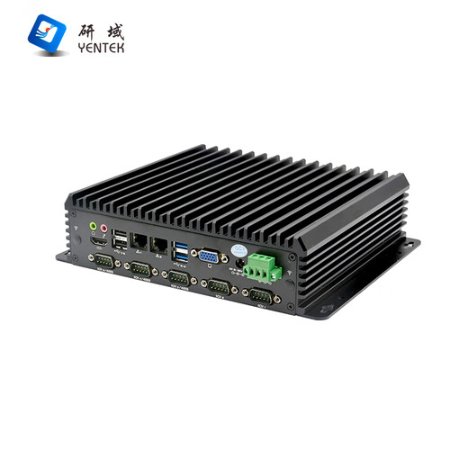 YENTEK无风扇迷你工控机双网6串口机器视觉微型工业电脑10/11代i3i5i7多COM嵌入式研域工控主机 C6850Z-C6 i5-8260U/1.6G四核 8G内存+128G固态+12V电源