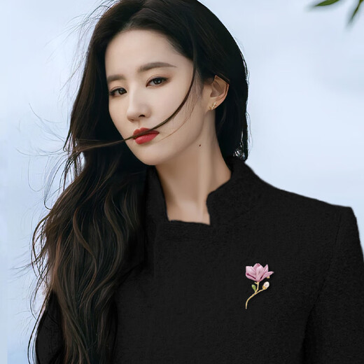 Idel Chinese style elegant magnolia brooch high-end women's fashion pin high-end corsage accessories birthday gift XZ0608 magnolia brooch