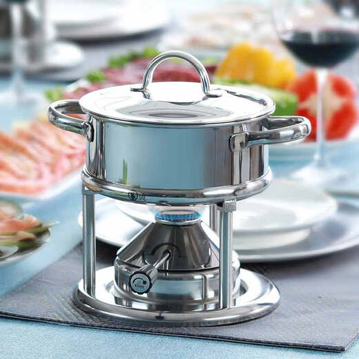 Kisag stainless steel 16cm hot pot pot, one person, one pot, small hot pot, hot pot household kitchenware, lamb mutton inflatable stove