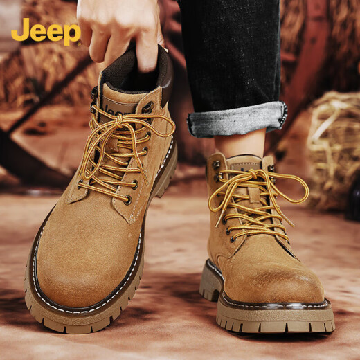 Jeep Botas para hombres Martin Botas Retro Martin de primavera y verano botas de trabajo deportivos al aire libre zapatos británicos para hombres británicos