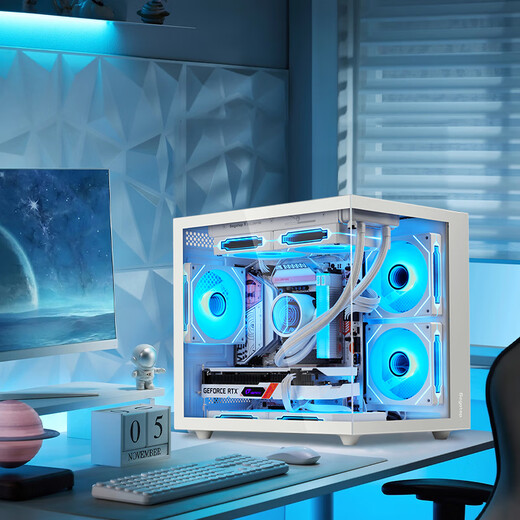 Xingu graphics cardless host i5 14600KF/12600KF/13400F/12490F complete machine pure white sea view room computer host desktop gaming computer assembly optional configuration three i5 12600KF graphics cardless host