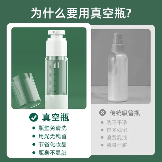 
[Portable] Cosmetics bottle travel vacuum press lotion bottle spray press bottle - spray scale bottle 30ml*1 No Specifications