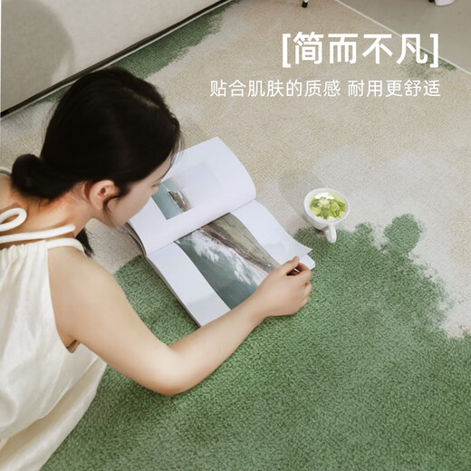 Xulin Japanische Marke Teppich Wohnzimmer neuer Stil Grüne Tee Tisch Matte ohne Waschen und löschbarer Leinenmatten Schlafzimmer Nachthaar