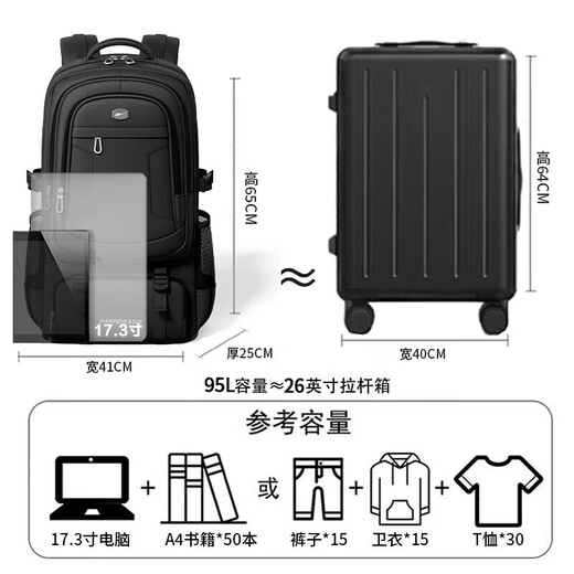 Pull back men's large-capacity backpack, multi-functional business trip bag, outdoor mountaineering bag, casual business luggage backpack