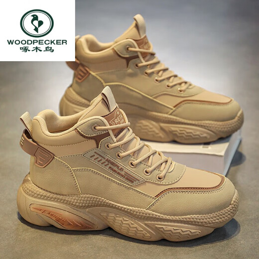 Woodpecker Martin Stiefel Herrenschuhe 2025 Winter neue Retro britische Outdoor-verschleißfeste Arbeitsarbeitsversicherung High-Top-Sport-Papa-Schuhe Khaki 43