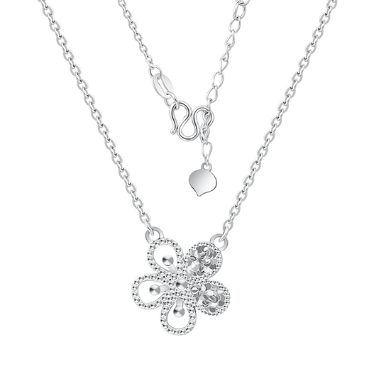 Bank of China Yijin pt950 hollow peach blossom set chain platinum necklace women's platinum chain birthday and Valentine's Day gift for girlfriend and wife platinum hollow peach blossom set chain gold weight about 6g