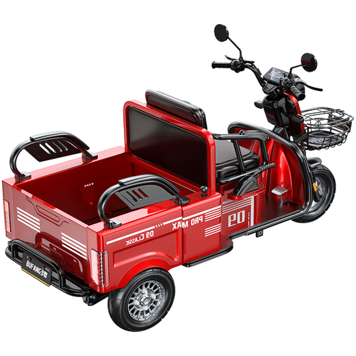 Bufan high-power electric tricycle for the elderly, household small scooter, leisure battery car, cargo climbing king electric car 1500W72/55A about 330 miles + export lithium battery