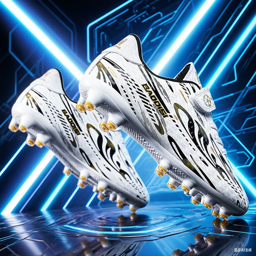 Anshoes autumn and winter Ronaldo children's football shoes for boys, teenagers, primary school boys, sports training competition shoes for boys 189 sky blue broken nails 34