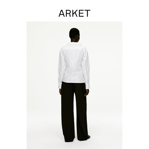 ARKET women's pure cotton long-sleeved asymmetrical shirt white autumn new style 1303565001 white XXS 155/76A 32