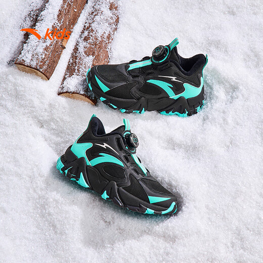 ANTA Children's Boys' Cotton Shoes 2025 Winter Warm, Non-Slip, Wear-Resistant Middle and Large Children's Sports Plush Shoes A12546902