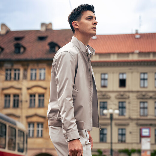 Mr. Bu's Retro British Style Jacket Men's 2025 Autumn and Winter New Business Casual Simple Men's Top BT16917 Deep Sea Blue XL (180)