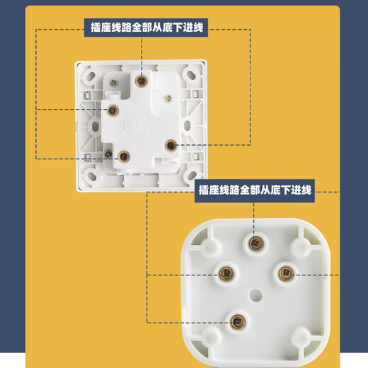 Zhengxinyuan four-eye claws 4 flat feet three-phase four-wire plug four-corner air conditioner 380v power socket 16A plug (10 pcs)