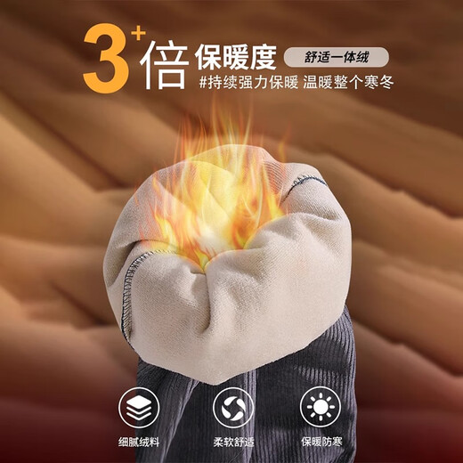 Jeanswest pants men's autumn and winter velvet thickened corduroy loose straight wide-leg student youth sportswear trousers 6665 gray L (recommended 120-135 Jin Jin equals 0.5 kg)