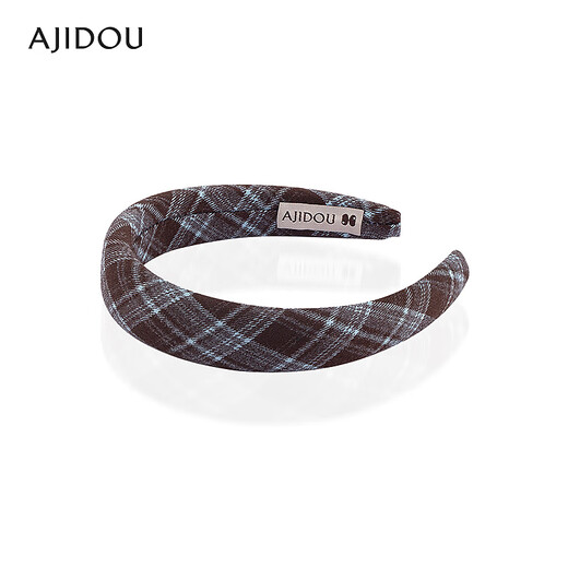 AJIDOU Ajidou hair accessories women's plaid non-slip fabric headband women's versatile high skull headband fashionable and versatile red brown 1 piece
