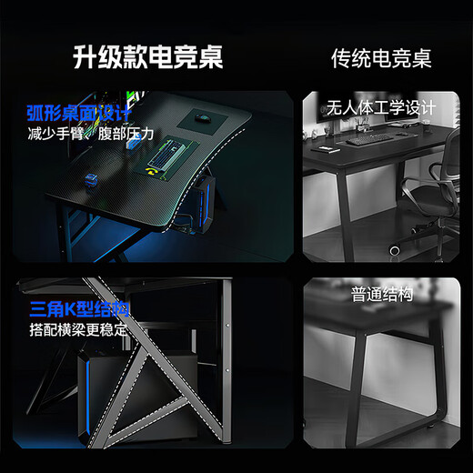 Quanpinwu computer desk desktop e-sports table game double desk desk workbench home bedroom long table and chairs