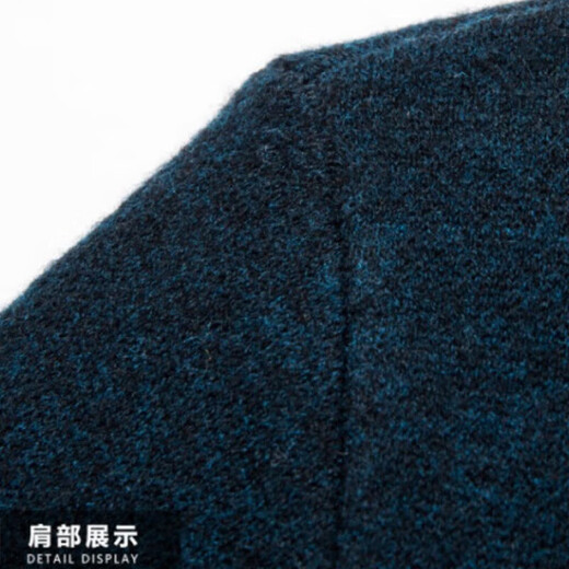 XJSGS international brand men's high-end wool sweater 100% pure wool autumn and winter new V-neck sweater men's bottoming shirt high-end black gray spot XL
