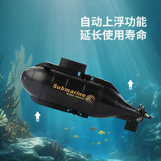 Shantou Lincun Xianniu small remote control nuclear submarine submarine rechargeable hovercraft toy boat speedboat mini waterproof 212 aircraft carrier silver 2 points 4G standard - free battery screwdriver