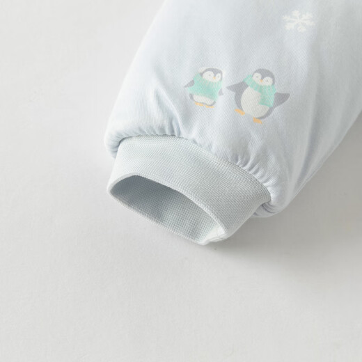 戴维贝拉新生儿针织夹棉爬服秋冬女宝宝男婴哈衣连体服