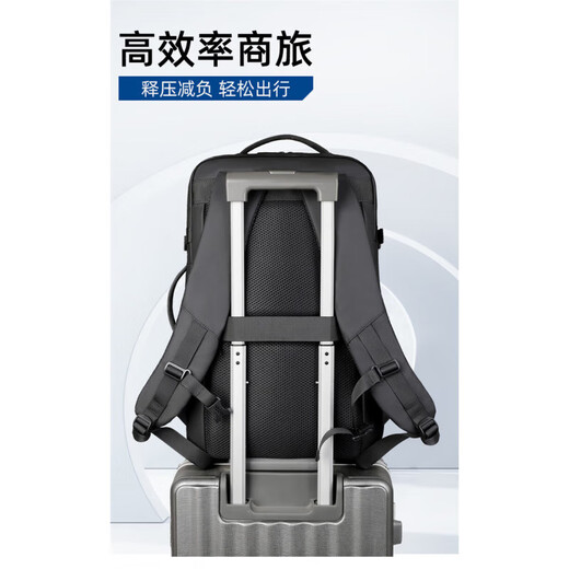 [Fabricante de selección] Negocios de gran capacidad multifuncional Light Luxury High Galth Travel Mackpack Mochila de moda Negro